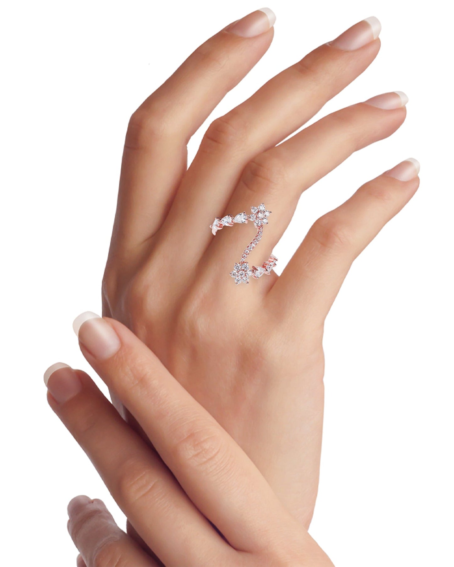 Jardin Floral CZ Statement Ring