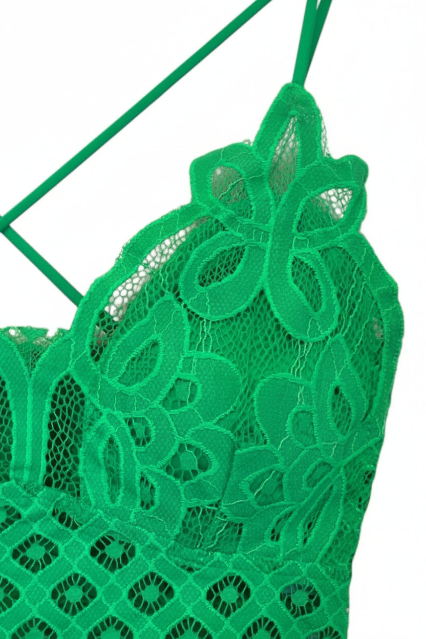Crochet Lace Bralette With Bra Pads