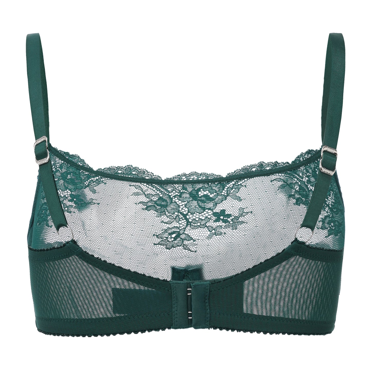 Full Coverage Sheer Lace Underwire Bra