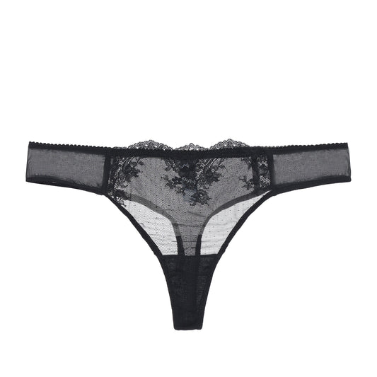Stretch Lace & Mesh Thong