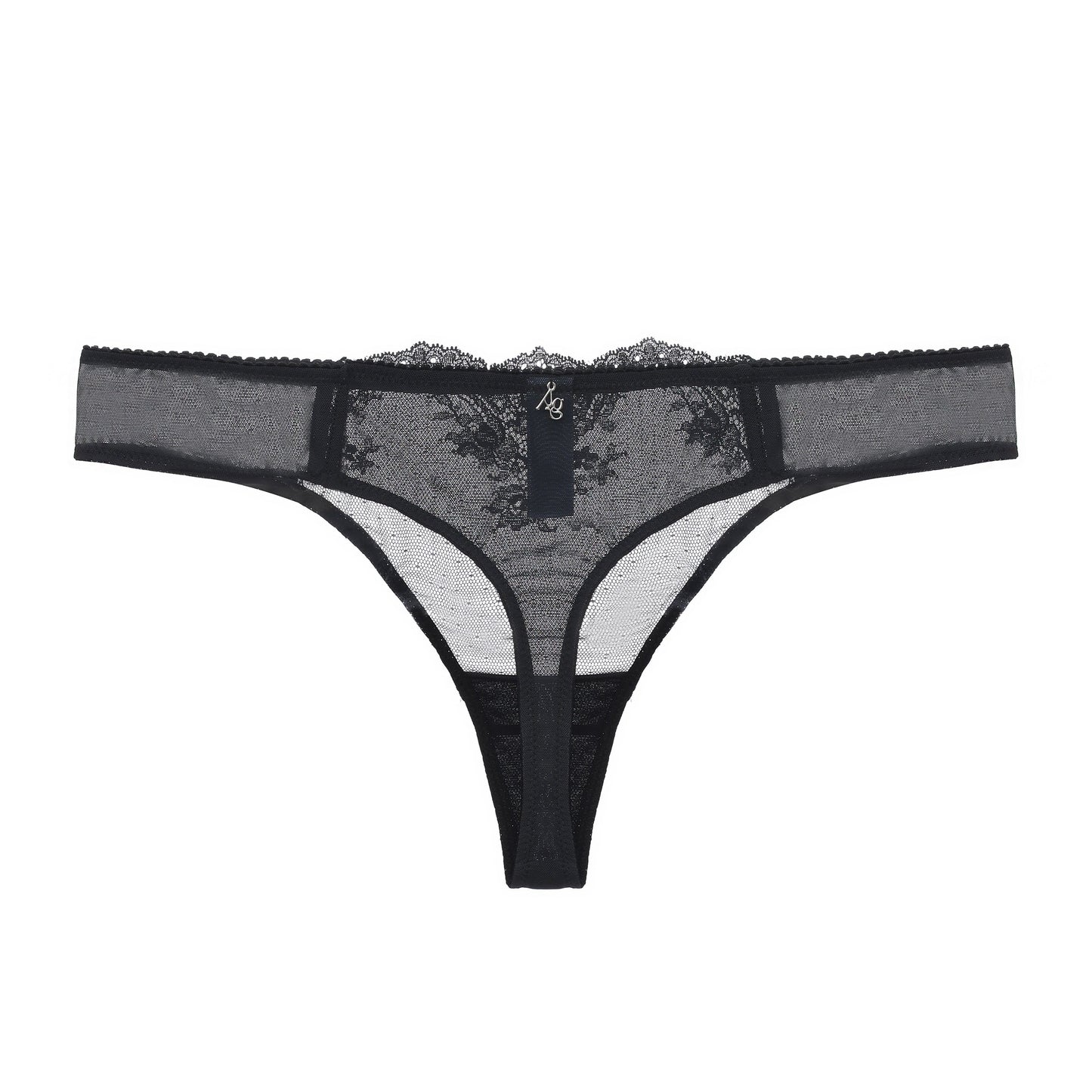 Stretch Lace & Mesh Thong