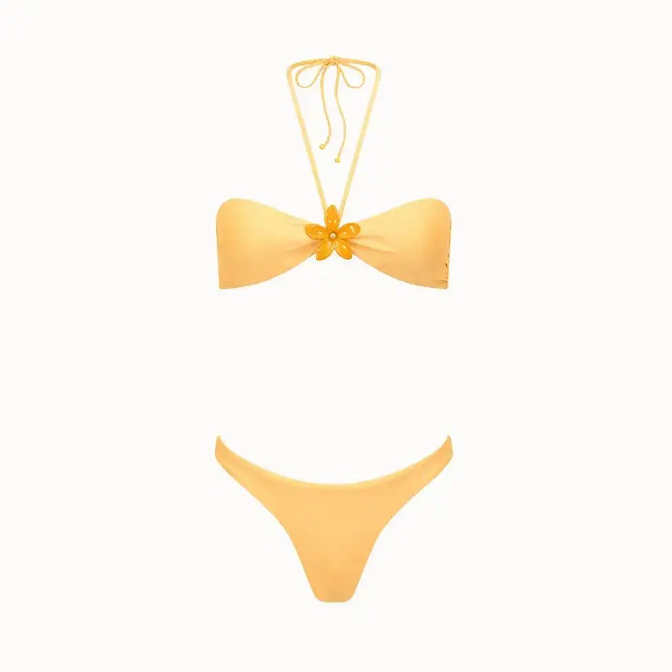 Tropical Sally Three-Piece Swimsuit Set 🌺 Bold, Playful, and Made for Sun-Soaked Days