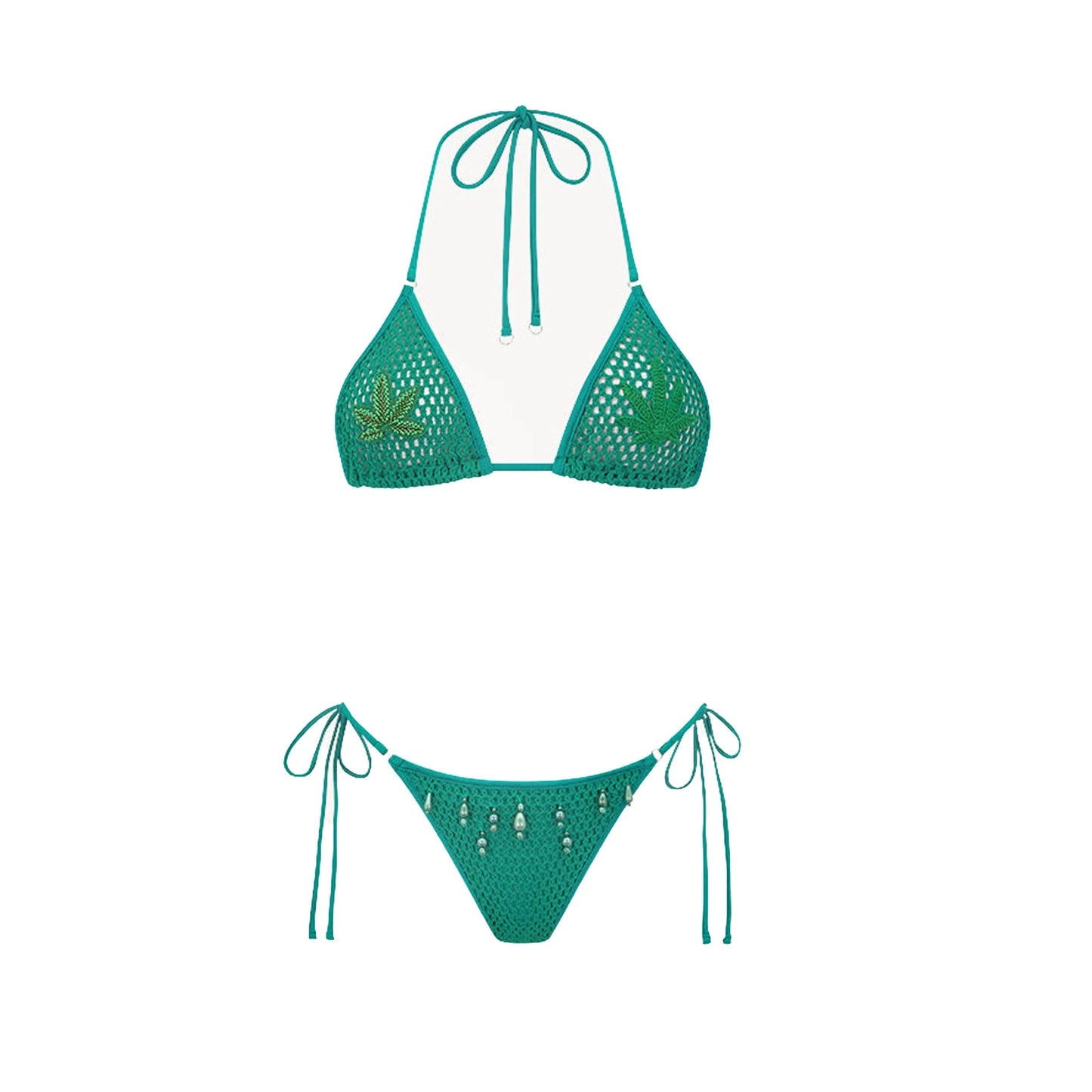 Tropical Sally Three-Piece Swimsuit Set 🌺 Bold, Playful, and Made for Sun-Soaked Days